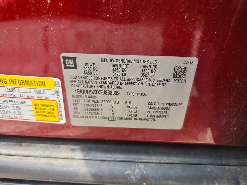Продажа на аукционе авто 2015 Gmc Acadia, vin: 1GKKVPKDXFJ333039, номер лота: 61601936