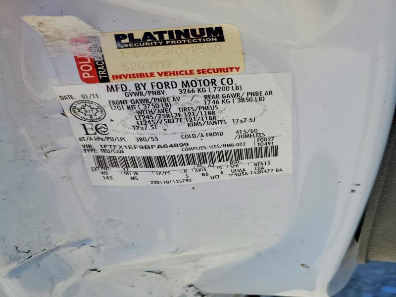 Продажа на аукционе авто 2011 Ford F150, vin: 1FTFX1EF9BFA64899, номер лота: 59650266