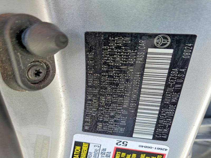 Aukcja sprzedaży 2019 Toyota Camry, vin: 4T1B11HK0KU295044, numer aukcji: 59327226