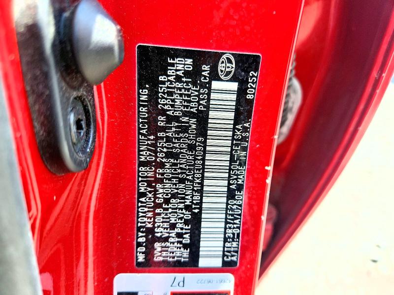 Aukcja sprzedaży 2014 Toyota Camry, vin: 4T1BF1FK8EU840979, numer aukcji: 60329506