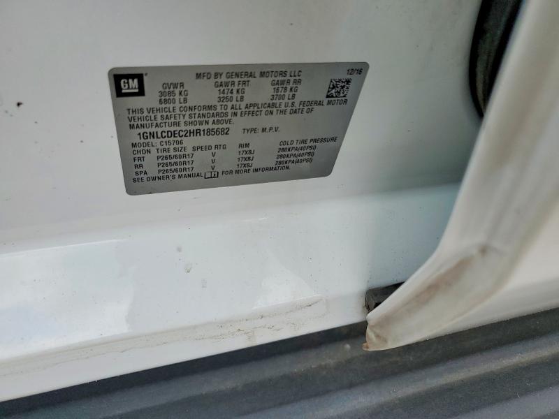 Aukcja sprzedaży 2017 Chevrolet Tahoe, vin: 1GNLCDEC2HR185682, numer aukcji: 61226056
