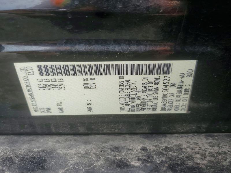62573076 :رقم المزاد ، 1N4AA6EV1MC504527 vin ، 2021 Nissan Maxima مزاد بيع