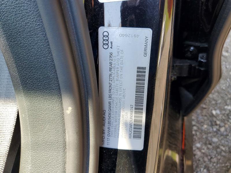 Продажа на аукционе авто 2018 Audi A6, vin: WAUG3AFC9JN068747, номер лота: 59153286