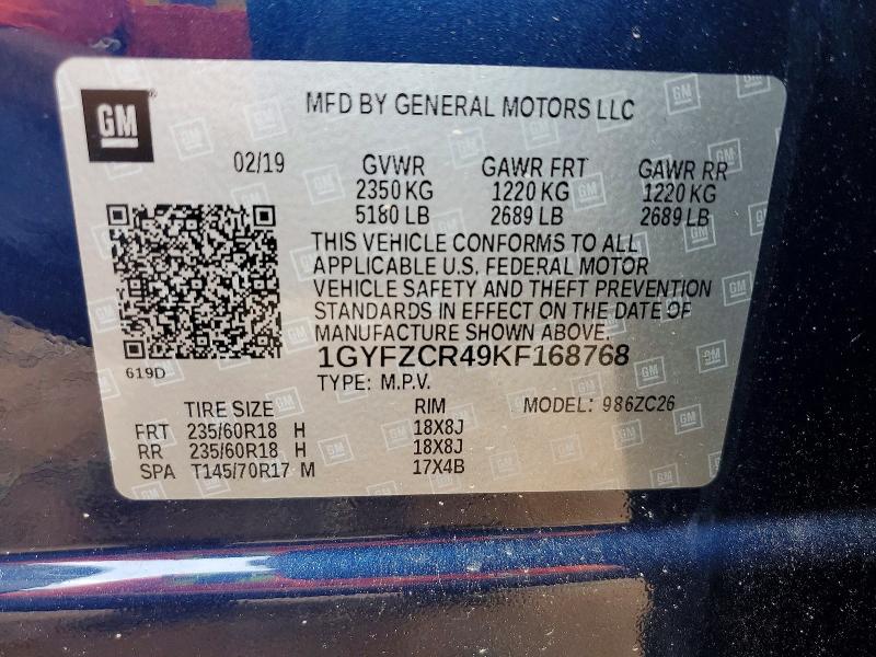 Продаж на аукціоні авто 2019 Cadillac Xt4, vin: 1GYFZCR49KF168768, номер лоту: 60472606