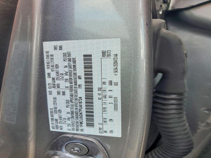 59857426 :رقم المزاد ، 1FMCU0GN7PUA18724 vin ، 2023 Ford Escape مزاد بيع