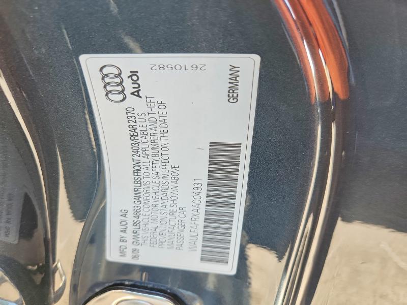 2010 Audi A5 მანქანა იყიდება აუქციონზე, vin: WAULFAFRXAA004931, აუქციონის ნომერი: 61156586