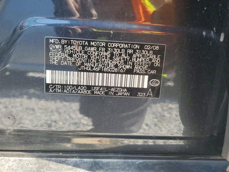 Aukcja sprzedaży 2008 Lexus Ls, vin: JTHGL46F185028167, numer aukcji: 59352826