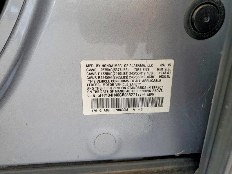 Auction sale of the 2016 Acura Mdx, vin: 5FRYD4H46GB035271, lot number: 63374996
