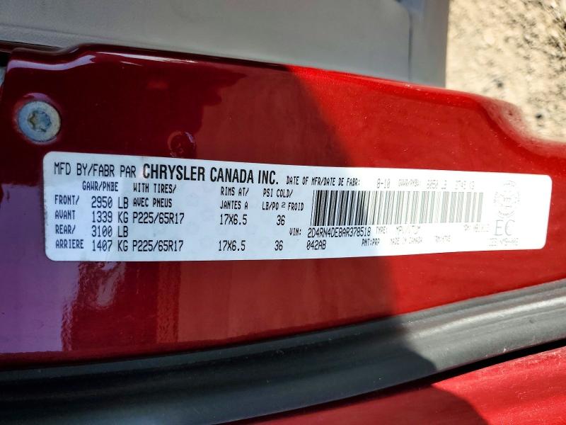 Продаж на аукціоні авто 2010 Dodge Grand Caravan, vin: 2D4RN4DE8AR378518, номер лоту: 62067556