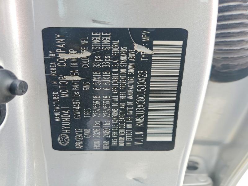 Aukcja sprzedaży 2012 Hyundai Tucson, vin: KM8JU3AC8CU530423, numer aukcji: 62351626