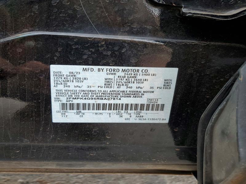 Продаж на аукціоні авто 2024 Ford Edge, vin: 2FMPK4G95RBA07814, номер лоту: 62762546