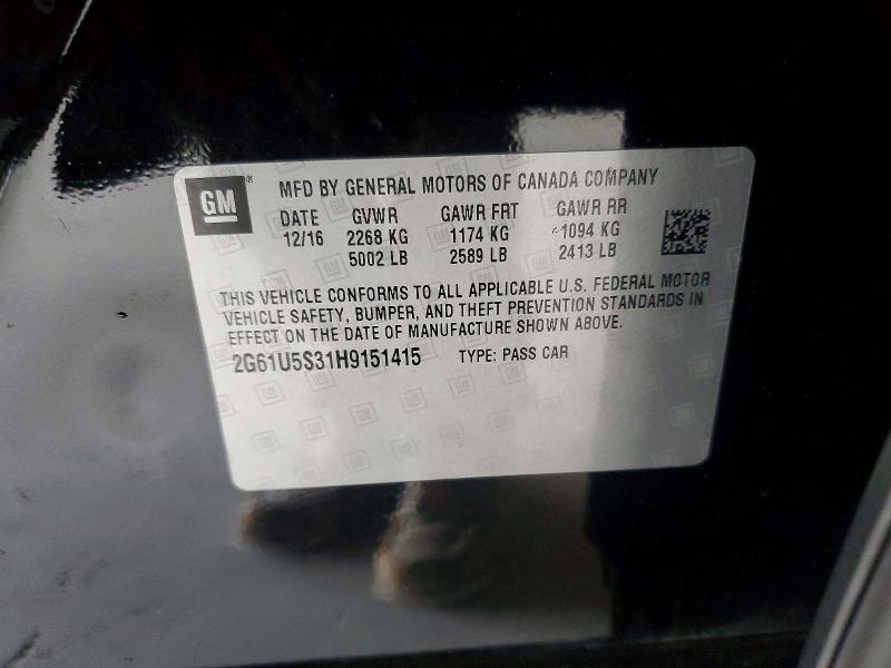 Aukcja sprzedaży 2017 Cadillac Xts, vin: 2G61U5S31H9151415, numer aukcji: 61751986