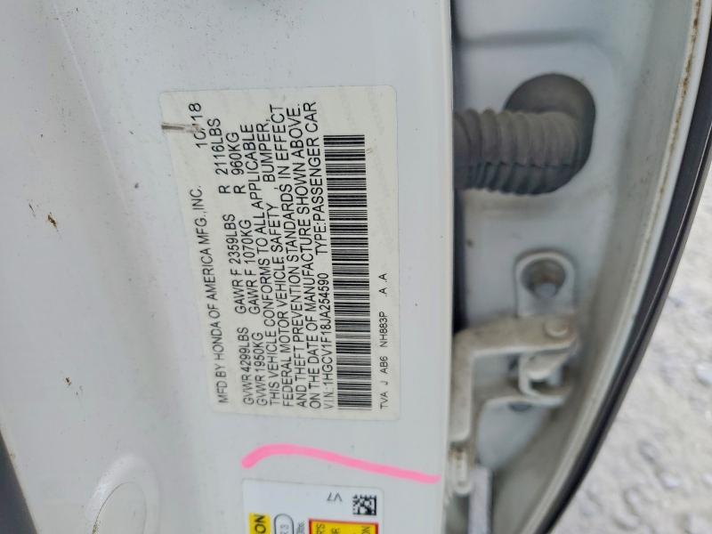 Продажа на аукционе авто 2018 Honda Accord, vin: 1HGCV1F18JA254590, номер лота: 61894486