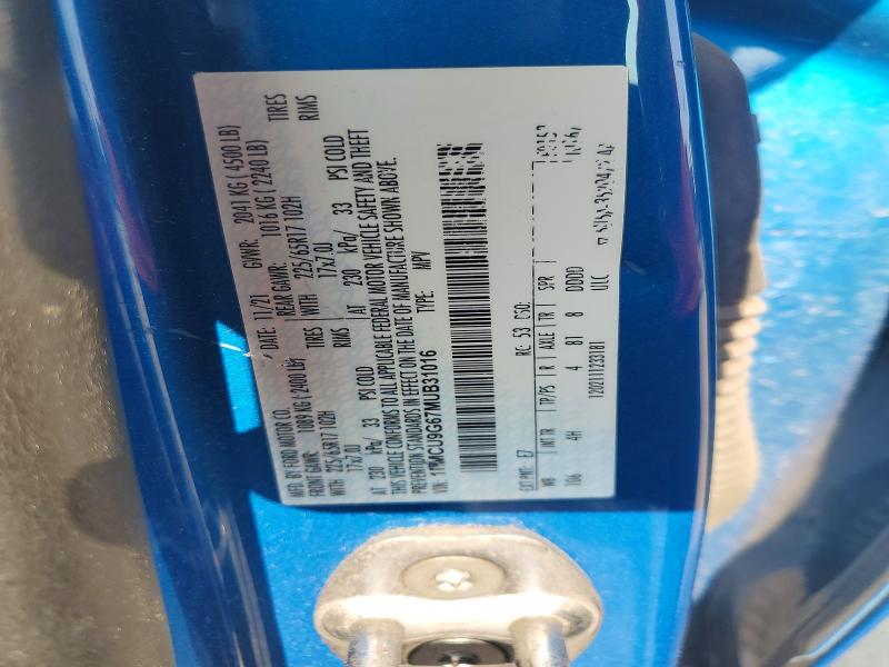 Продаж на аукціоні авто 2021 Ford Escape, vin: 1FMCU9G67MUB31016, номер лоту: 61321436