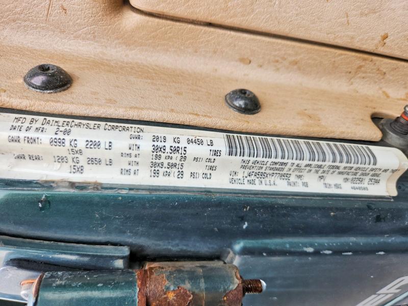 Продажа на аукционе авто 2000 Jeep Wrangler / Tj, vin: 1J4FA59SXYP770552, номер лота: 62635116
