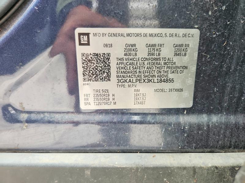 Aukcja sprzedaży 2019 Gmc Terrain, vin: 3GKALPEX3KL184855, numer aukcji: 62223286