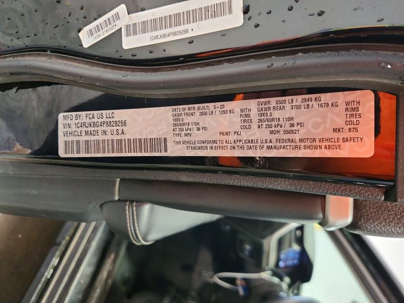 2023 Jeep Grand Cherokee მანქანა იყიდება აუქციონზე, vin: 1C4RJKBG4P8828266, აუქციონის ნომერი: 59135566