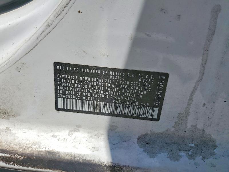 Aukcja sprzedaży 2020 Volkswagen Jetta, vin: 3VWC57BU2LM089916, numer aukcji: 63109396