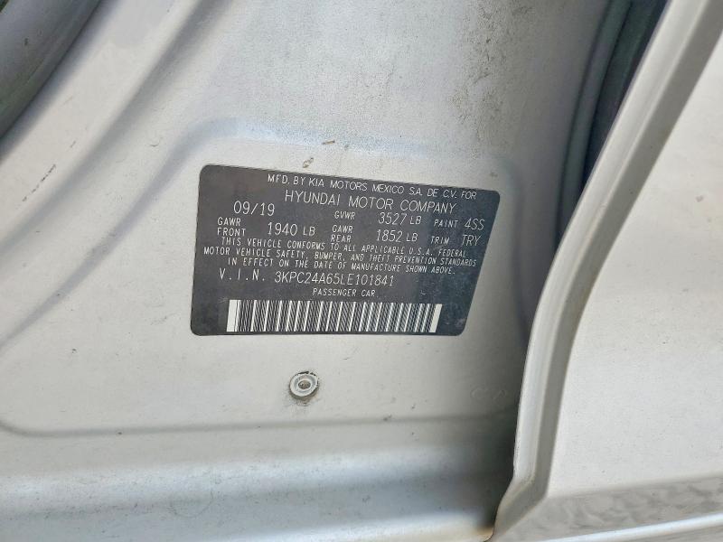 Продажа на аукционе авто 2020 Hyundai Accent, vin: 3KPC24A65LE101841, номер лота: 62875466