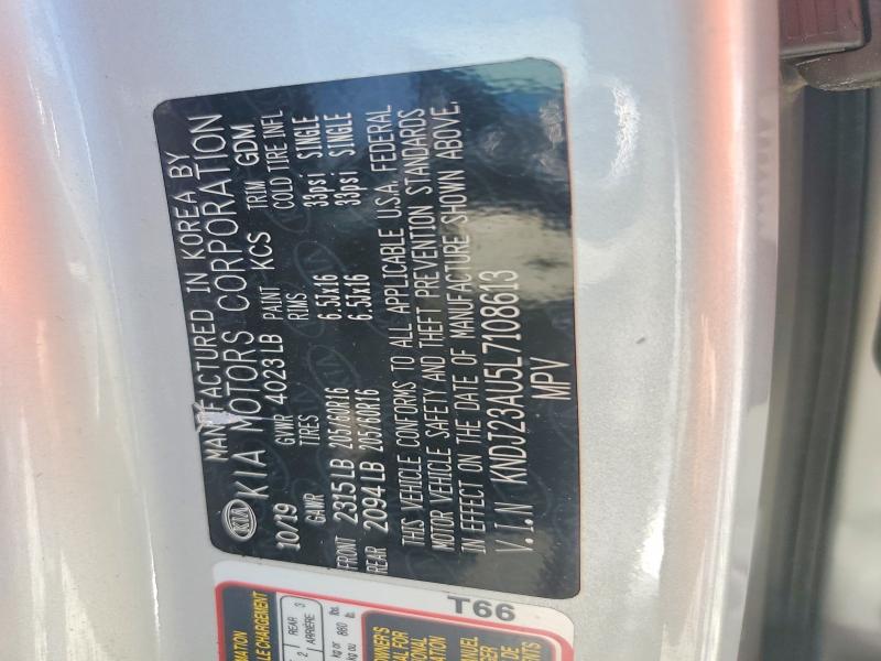 61064426 :رقم المزاد ، KNDJ23AU5L7108613 vin ، 2020 Kia Soul مزاد بيع