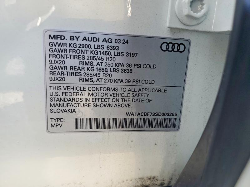Продажа на аукционе авто 2025 Audi Q7, vin: WA1ACBF73SD003265, номер лота: 59352846