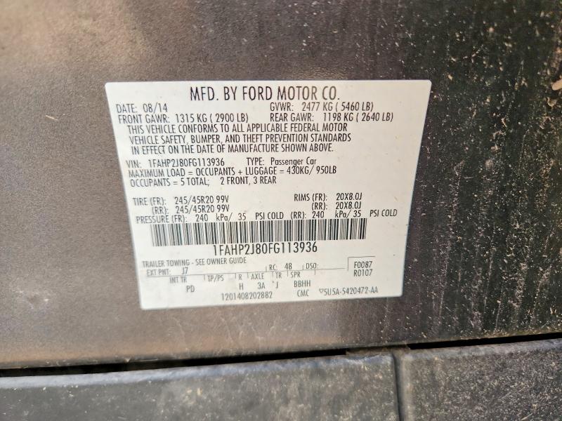 Продаж на аукціоні авто 2015 Ford Taurus, vin: 1FAHP2J80FG113936, номер лоту: 61071126