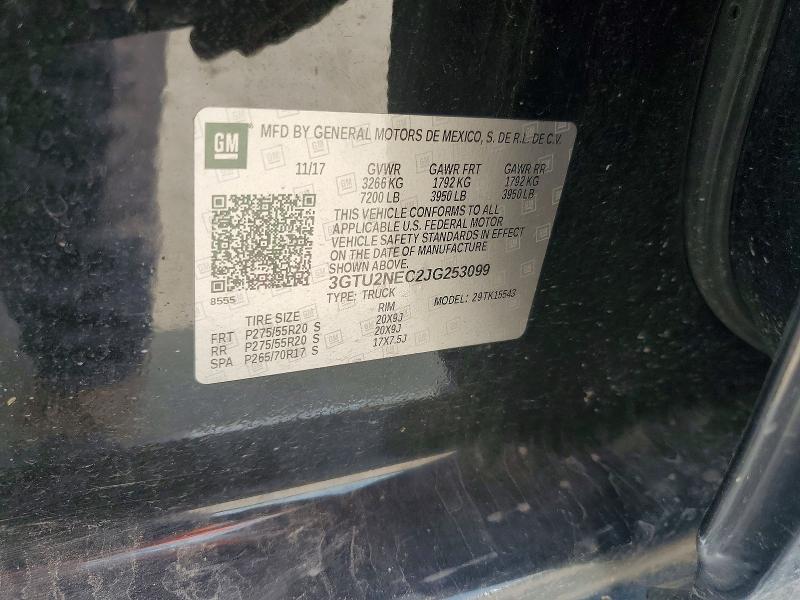 Продажа на аукционе авто 2018 Gmc Sierra, vin: 3GTU2NEC2JG253099, номер лота: 61195476