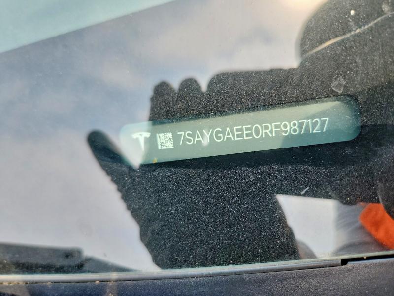 Продаж на аукціоні авто 2024 Tesla Model Y, vin: 7SAYGAEE0RF987127, номер лоту: 62706506