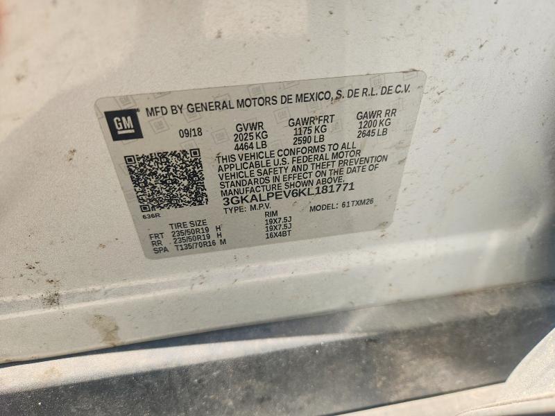 Aukcja sprzedaży 2019 Gmc Terrain, vin: 3GKALPEV6KL181771, numer aukcji: 58654306