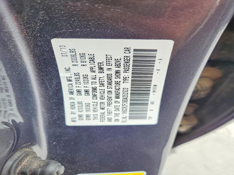 2013 Honda Accord მანქანა იყიდება აუქციონზე, vin: 1HGCR2F38DA252533, აუქციონის ნომერი: 62319586