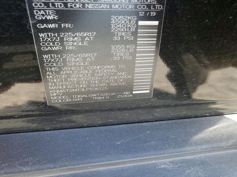 Продажа на аукционе авто 2020 Nissan Rogue, vin: KNMAT2MT3LP536125, номер лота: 59377986