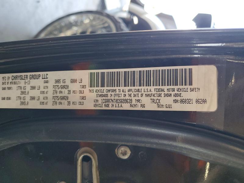 2013 Ram 1500 მანქანა იყიდება აუქციონზე, vin: 1C6RR7NT0DS699639, აუქციონის ნომერი: 60700956