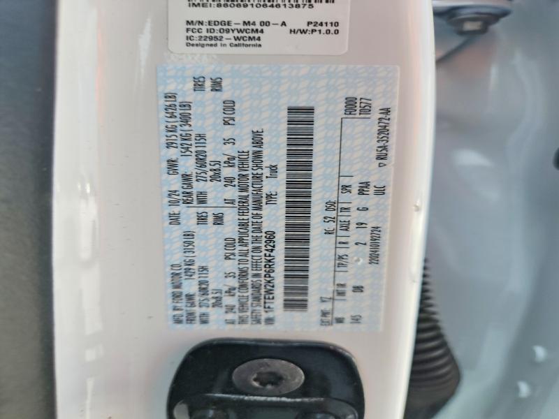 2024 Ford F150 მანქანა იყიდება აუქციონზე, vin: 1FTEW2KP6RKF42960, აუქციონის ნომერი: 62057236