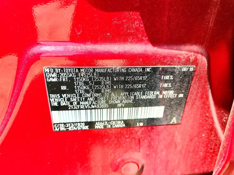 2018 Toyota Rav4 მანქანა იყიდება აუქციონზე, vin: 2T3ZFREV5JW493895, აუქციონის ნომერი: 85966145