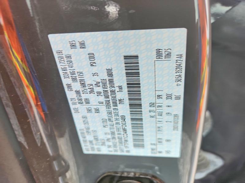 Продаж на аукціоні авто 2021 Ford F150, vin: 1FTFW1CD4MFD03489, номер лоту: 61239186