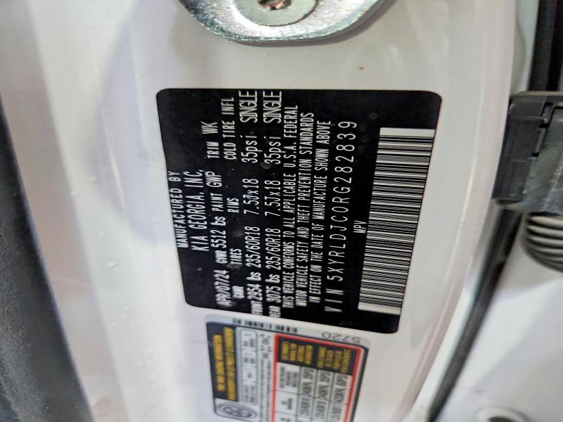 60530506 :رقم المزاد ، 5XYRLDJC0RG282839 vin ، 2024 Kia Sorento مزاد بيع