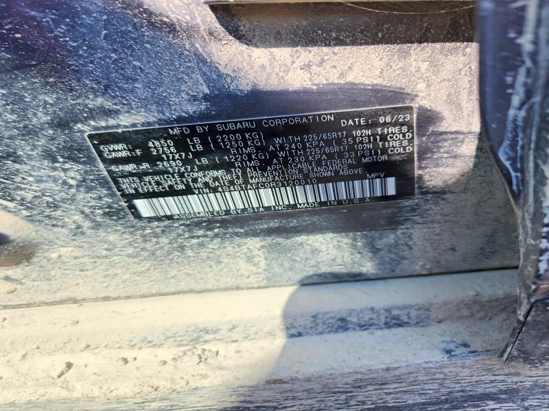 2024 Subaru Outback მანქანა იყიდება აუქციონზე, vin: 4S4BTAFC0R3120010, აუქციონის ნომერი: 63229496
