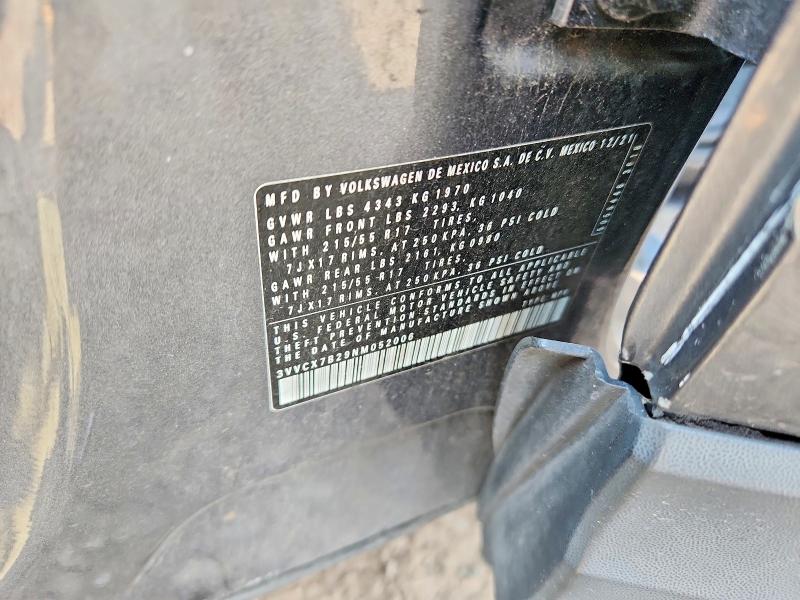 Продаж на аукціоні авто 2022 Volkswagen Taos, vin: 3VVCX7B29NM052006, номер лоту: 60669246