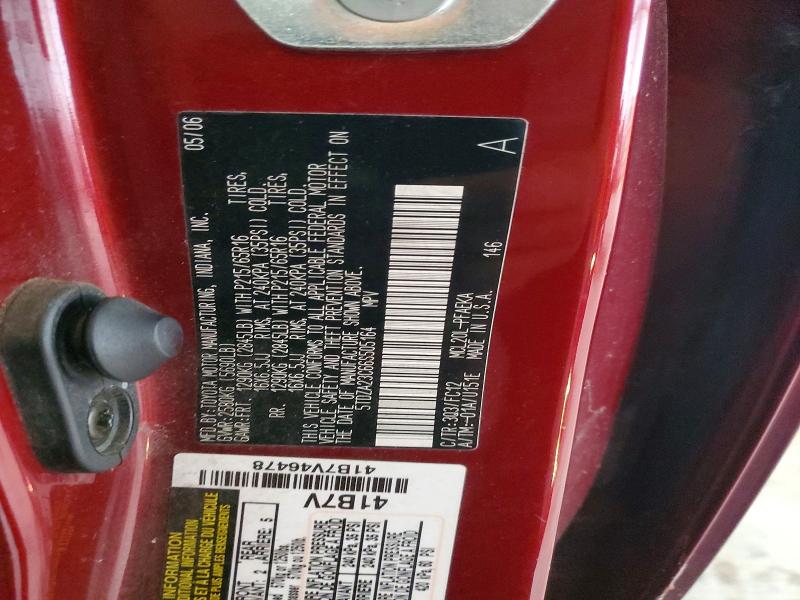 59245546 :رقم المزاد ، 5TDZA23C66S505164 vin ، 2006 Toyota Sienna مزاد بيع