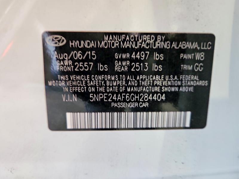 Продажа на аукционе авто 2016 Hyundai Sonata, vin: 5NPE24AF6GH284404, номер лота: 60968396
