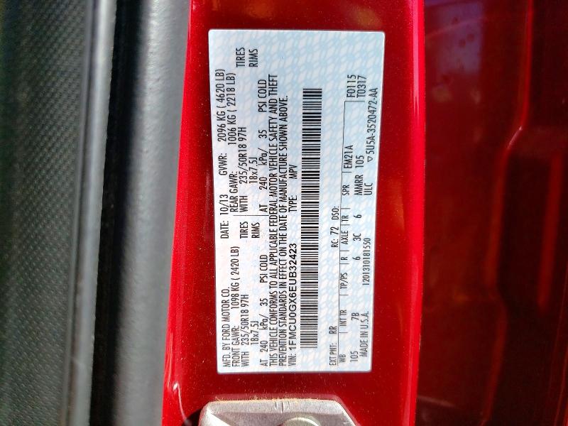 Продажа на аукционе авто 2014 Ford Escape, vin: 1FMCU0GX6EUB32423, номер лота: 60979886