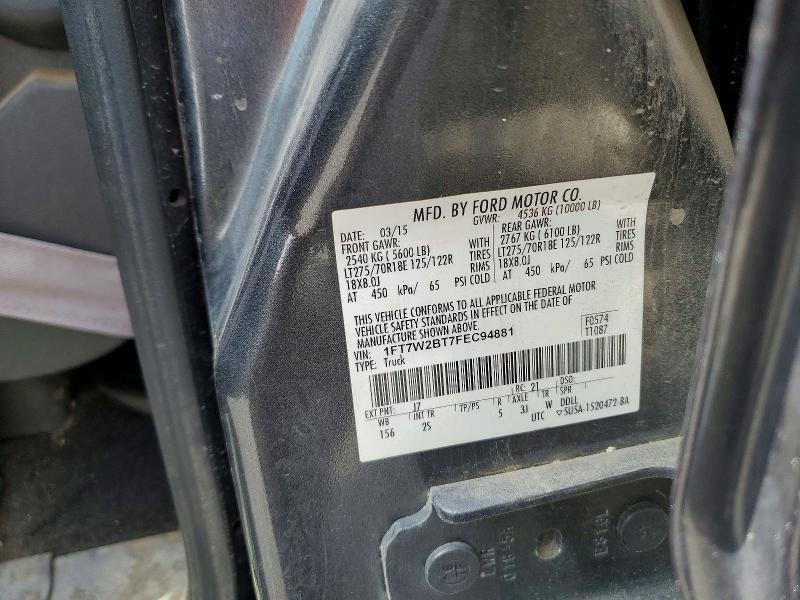 Auction sale of the 2015 Ford F250, vin: 1FT7W2BT7FEC94881, lot number: 60480466