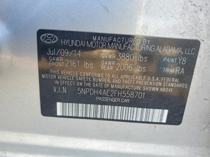 Продаж на аукціоні авто 2015 Hyundai Elantra, vin: 5NPDH4AE2FH558701, номер лоту: 61814956