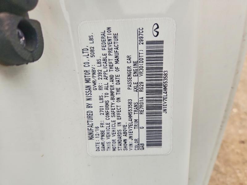 61820976 :رقم المزاد ، JN1EV7EL4HM553583 vin ، 2017 Infiniti Q60 مزاد بيع