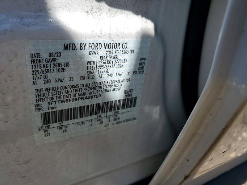 Aukcja sprzedaży 2023 Ford Maverick, vin: 3FTTW8F99PRA80750, numer aukcji: 62206126