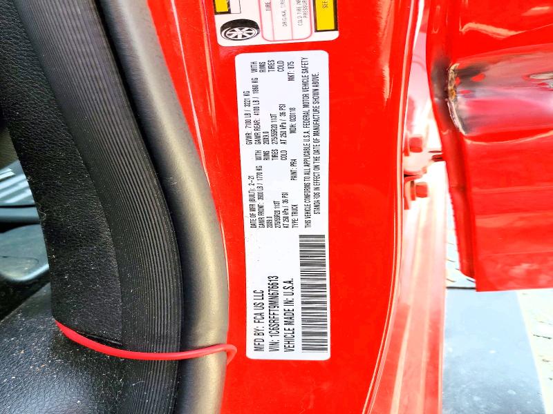 Продажа на аукционе авто 2021 Ram 1500, vin: 1C6SRFFT9MN676613, номер лота: 63234826