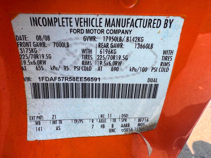 Продажа на аукционе авто 2008 Ford F550, vin: 1FDAF57R58EE56591, номер лота: 61569556