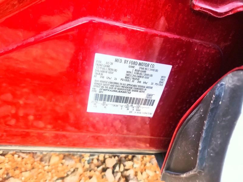Продажа на аукционе авто 2020 Ford Edge, vin: 2FMPK4J90LBA68732, номер лота: 59864076