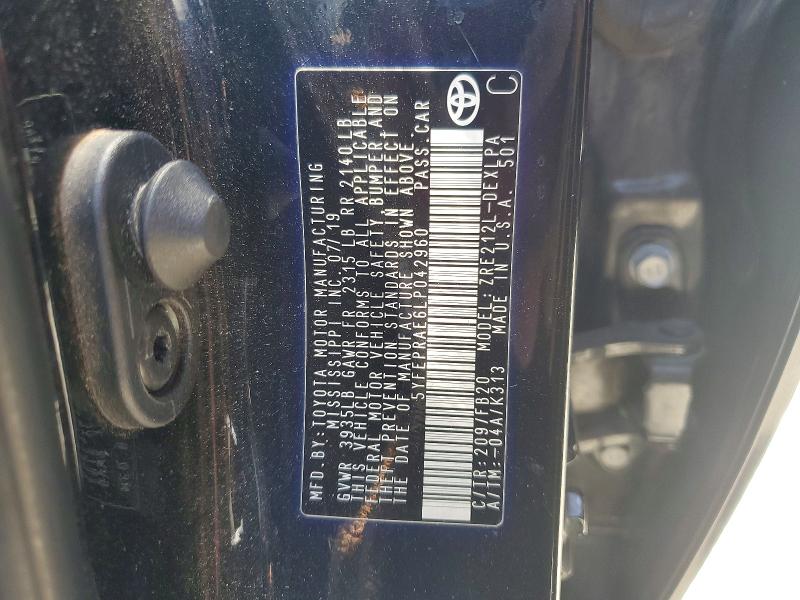 Aukcja sprzedaży 2020 Toyota Corolla, vin: 5YFEPRAE6LP042960, numer aukcji: 60048256