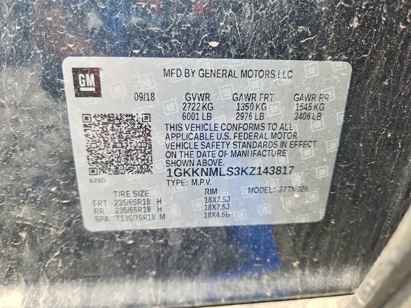 Продажа на аукционе авто 2019 Gmc Acadia, vin: 1GKKNMLS3KZ143817, номер лота: 61403166